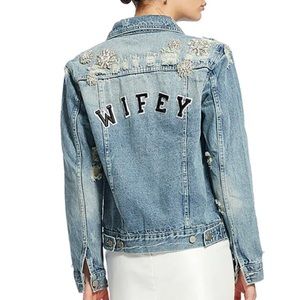 CHOSEN Rhinestone Wifey Jean Jacket